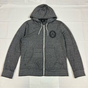 OBEY Worldwide Propaganda Mens Large Full Zip Hoodie Sweatshirt L/S Skater Gray